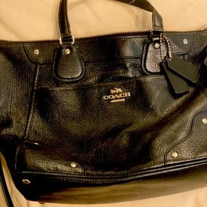 Coach black leather purse